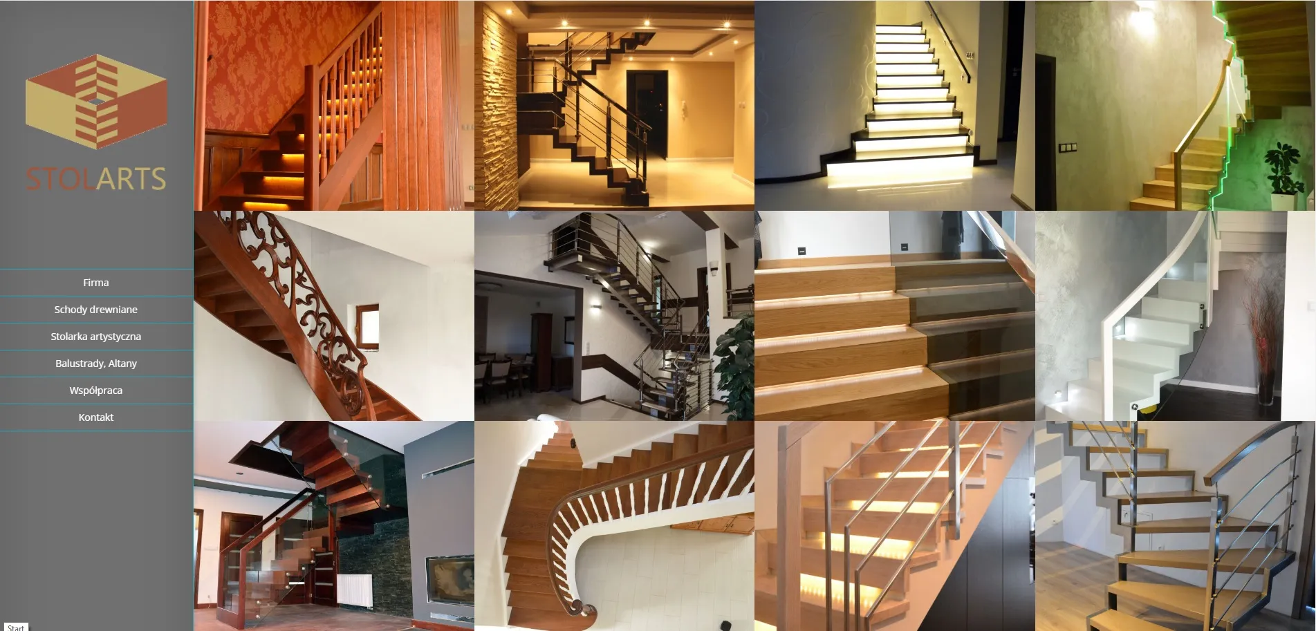 Strona www Stolarts schody drewniane Rzeszów